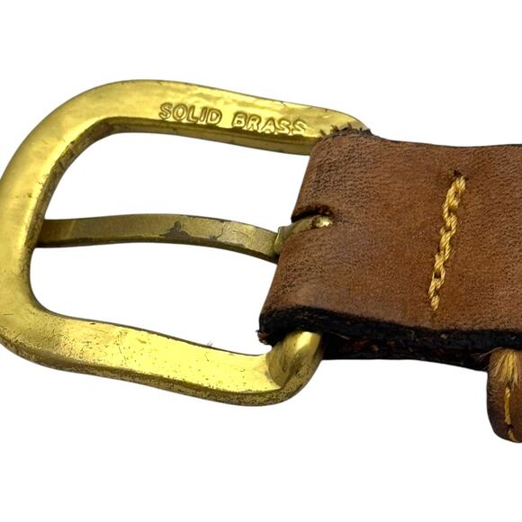 Zep-Pro Sailboat Embroidered Nubuck Tan Made in USA Leather Belt 36 - Picture 6 of 6